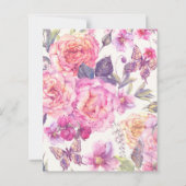 Papier BUDGET Pink Floral Memorial Service Invitation (Dos)
