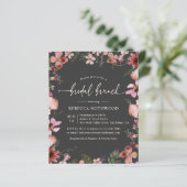 Papier Budget Pink Magenta Grey Bridal Brunch Invitation (Debout devant)
