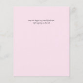 Papier BUDGET Pink Magnolias Sage Eucalyptus Mariage (Dos)