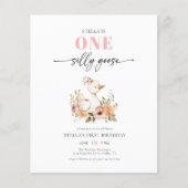 Papier BUDGET Pink One Silly Goose Invitations de fête d' (Devant)