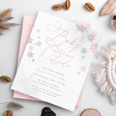 Papier Budget Pink & Silver Snowflake Baby shower d'hiver