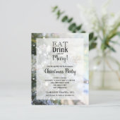 Papier Budget Pins neigeux Noël Invitations (Debout devant)