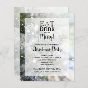 Papier Budget Pins neigeux Noël Invitations