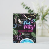 Papier BUDGET Piscine d'aquarelle en néon noir (Debout devant)