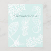 Papier Budget plage destination mariage détails insérer (Dos)