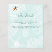 Papier Budget plage destination mariage détails insérer (Devant)