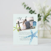 Papier BUDGET Plage Ocean Life Mariage Merci PHOTO (Debout devant)