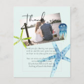 Papier BUDGET Plage Ocean Life Mariage Merci PHOTO (Devant)