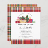 Papier Budget Plaid Chose préférée Fêtes de Noël (Devant / Derrière)