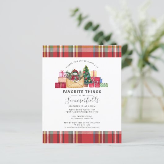 Papier Budget Plaid Chose préférée Fêtes de Noël (Debout devant)