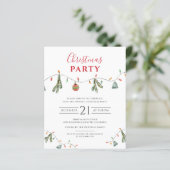 Papier Budget Plaid Noël Fête Invitation (Debout devant)