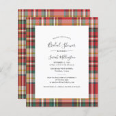 Papier Budget Plaid Rustic Bridal Show Invitation (Devant / Derrière)