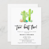 Papier Budget Plaisir Couples Succulents Douche Invitatio (Devant / Derrière)