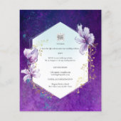 Papier Budget Plum Purple Floral Mariage All-in-1 (Dos)