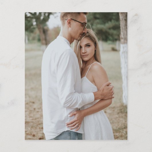 Papier Budget Plum violet Mariage avec invitation photo (Dos)