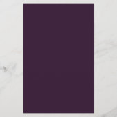 Papier Budget Plum violet Mariage Typographie moderne (Dos)