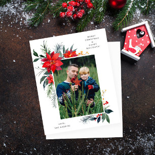 Papier Budget Poinsettia Frame V Fête Photo