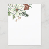Papier Budget Poinsettia Pine cône Faire-part de mariage (Dos)