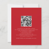 Papier Budget Poinsettia QR Code Faire-part de mariage (Dos)