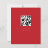 Papier Budget Poinsettia QR Code Mariage Soirée (Dos)