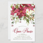 Papier Budget Poinsettia Société Open House Invitation (Devant)