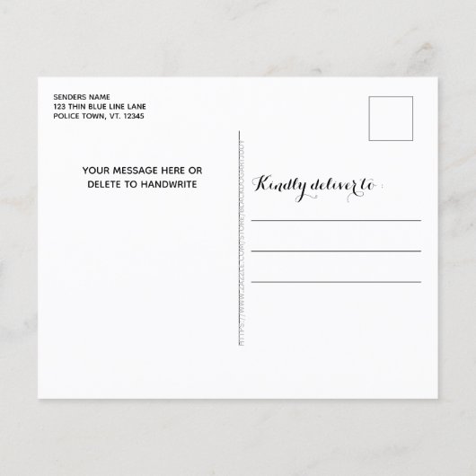 Papier Budget Police Noël Ligne bleue Plaid Parties scint (Dos)