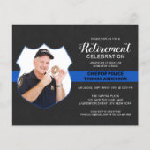 Papier Budget Police Retraite Party Photo Invitation (Devant)