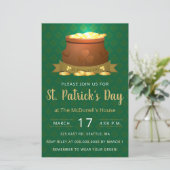 Papier Budget Pot or Jour de la Saint Patrick Invitation (Debout devant)