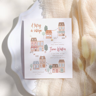 Papier Budget pour Baby Shower "Il faut tout un village"