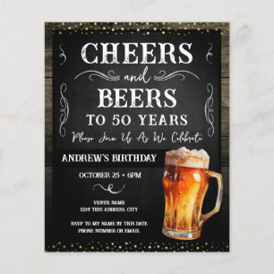 Papier Budget pour la fête d'anniversaire de 50 ans Cheer