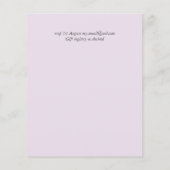 Papier Budget pour les invitations de mariage avec une to (Dos)