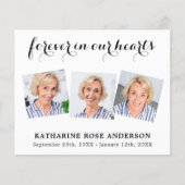 Papier Budget Pour Toujours Dans Nos Coeurs Merci Funérai (Devant)