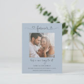 Papier Budget pour toujours Photo Dusty Fiançailles bleu (Debout devant)