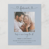 Papier Budget pour toujours Photo Dusty Fiançailles bleu (Devant)