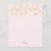 Papier Budget pour une baby shower avec aquarelle florale (Dos)