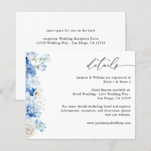 Papier Budget Poussiéreux Bleu & Blanc Détails Floraux