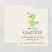Papier Budget Preggosaurus Cute Dinosaur Baby shower (Devant / Derrière)