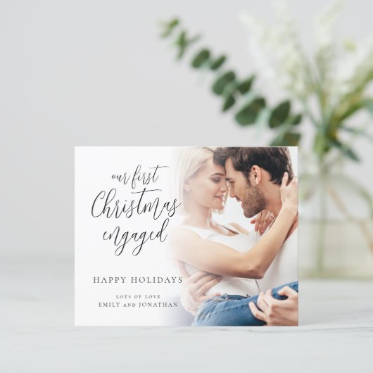 Papier BUDGET Premier Noël Engagé Script Photo (Debout devant)