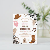 Papier Budget Premier Rodéo Wild West Girl Premier annive (Debout devant)