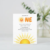 Papier Budget Premier voyage autour du soleil Anniversair (Debout devant)