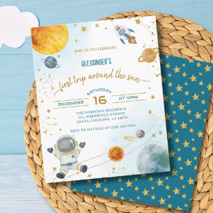 Papier Budget Premier Voyage Autour du Soleil Espace Anni