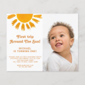 Papier Budget Premier Voyage Autour Du Soleil Photo Anniv (Devant)