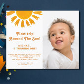 Papier Budget Premier Voyage Autour Du Soleil Photo Anniv