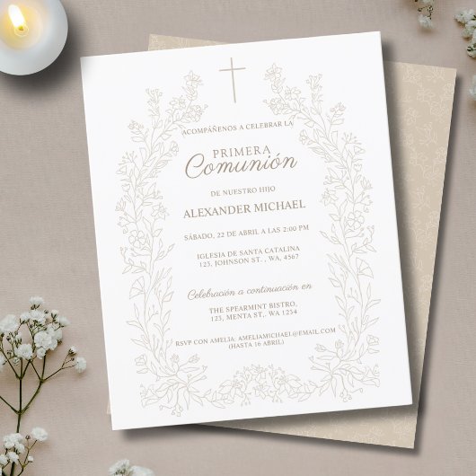 Papier Budget Première Communion espagnole Primera Comuni