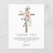 Papier Budget Première Sainte Communion Merci Dusty rose (Devant)