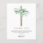 Papier Budget Première Sainte Communion Merci Eucalyptus (Devant)