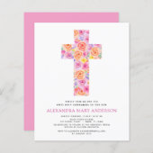 Papier Budget Première Sainte Communion Pastel Floral Ros (Devant / Derrière)