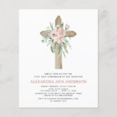 Papier Budget Première Sainte Communion Rose rose Dusty (Devant)