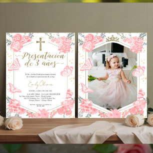 Papier Budget Presentación 3 años Photo Invitation