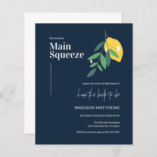 Papier Budget principal Squeeze Citron bleu Citrus douche (Devant / Derrière)